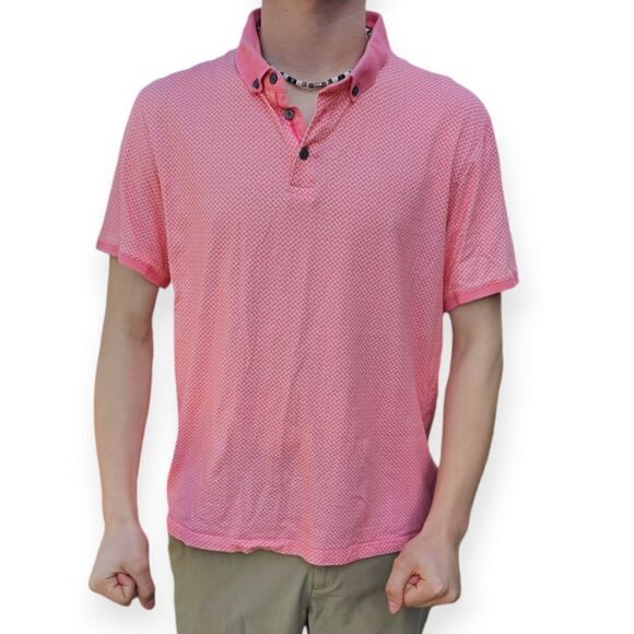 Ted Baker Coral/Pink Polo Shirt - Picture 1 of 8